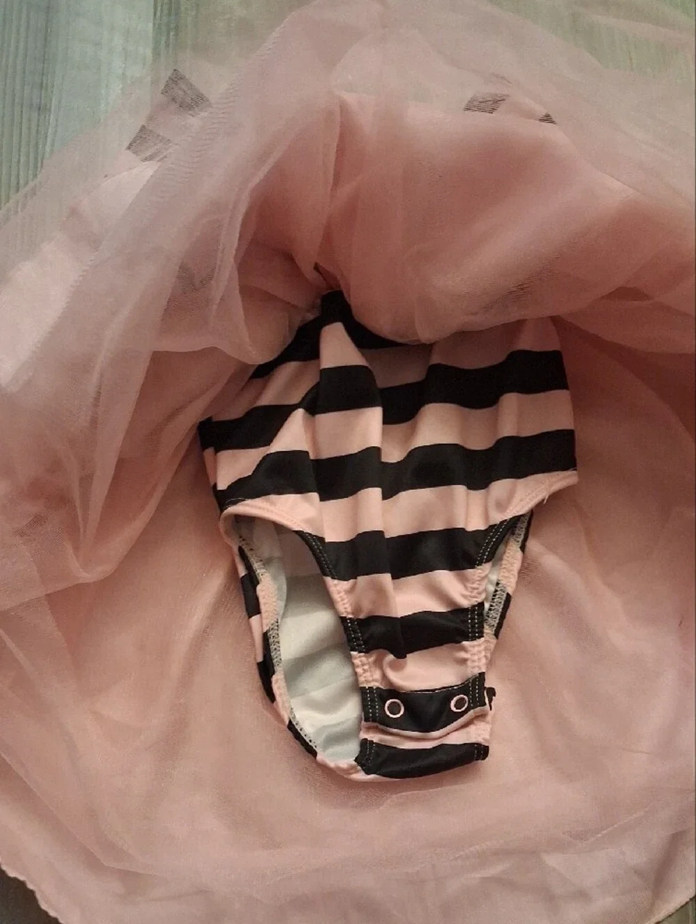 Gymboree Pink and Black Striped Poodle Costume Dress 12-18 Months (L)